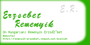 erzsebet remenyik business card